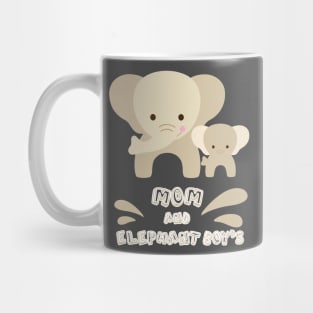 Baby Elephant and Mom Mug